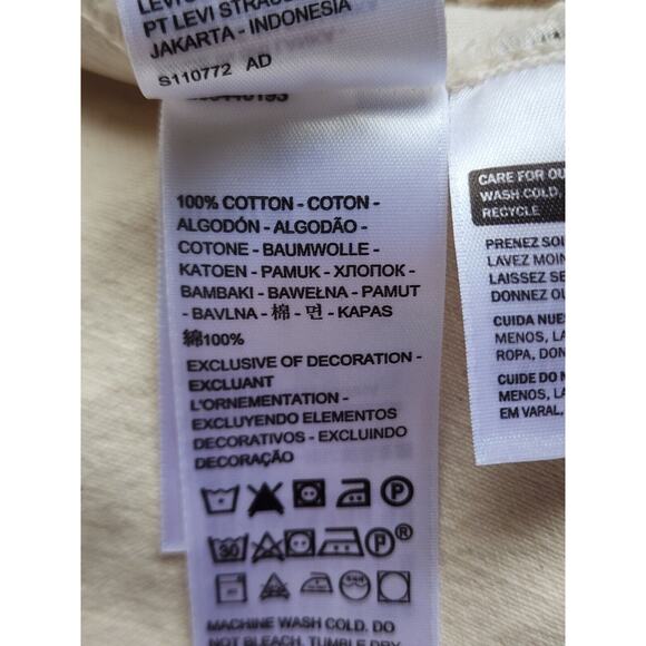 JACKET-JEAN-LEVI STRAUSS & CO.-Light Cream-Butterflies-Small Size-Classic-X-SML - Picture 9 of 16